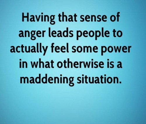 Sense Of Anger