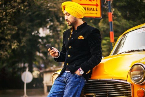 Diljit Dosanjh With Yellow Car