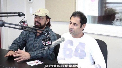 Binnu Dhillon With B.N Sharma At Radio Station