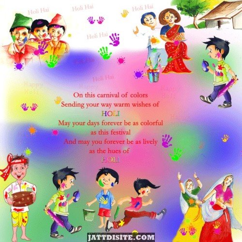 On This Carnival Of Colours Sending You Warm Wishes