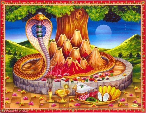 Colourful Naag Panchami Graphic