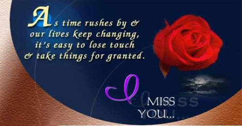 As time Rushes Miss You Quote