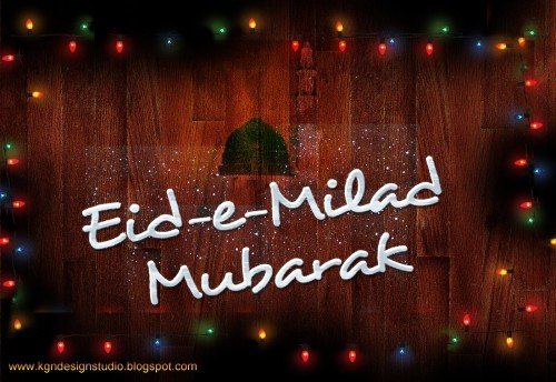 Eid-e-Milad Mubarak Lighting Graphic