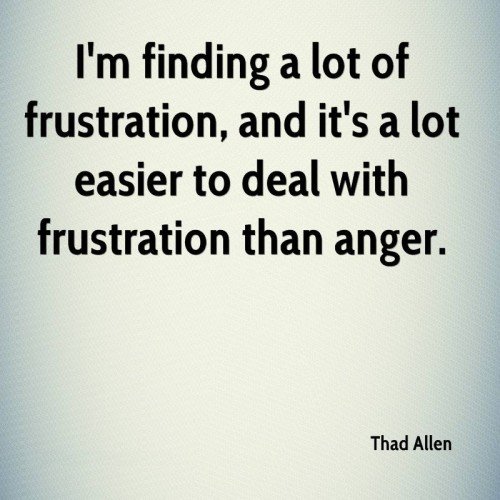 Frustation On Anger