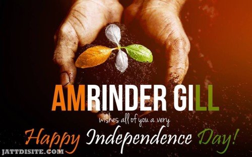 Amrinder Gill Best Wishes OF Independence day
