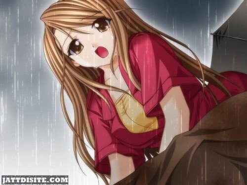 Beautiful Crying Anime In Rain
