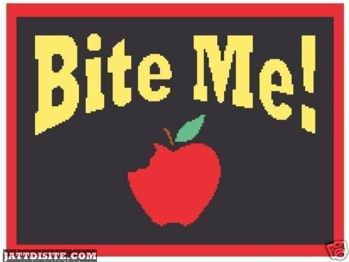 Bite Me Apple Graphic