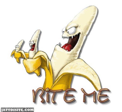 Bite Me Banana Graphic