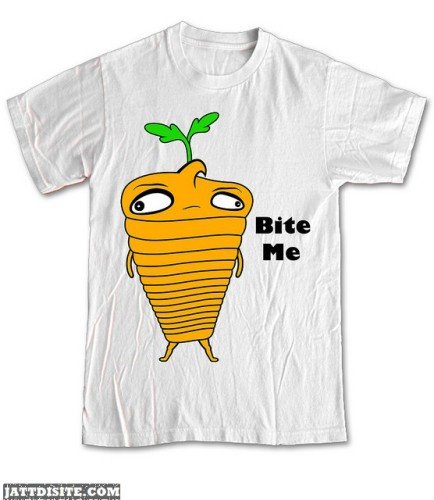 Bite Me Text On T-Shirt