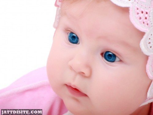 Blue Eyes Of Cute Baby Girl