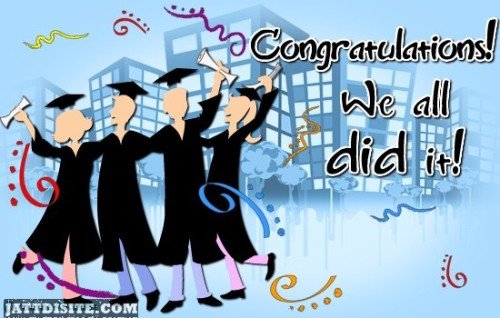 Congrats we all did it graphic