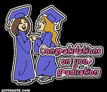 Congratulations On Your Graduation Girls Glitter