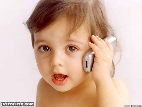 Cute baby With Phone