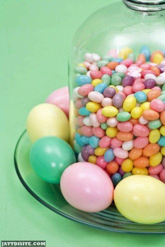 Decoration Candy With Eggs For Easter