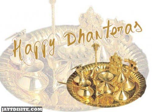 Dhanteras With Gold Plate