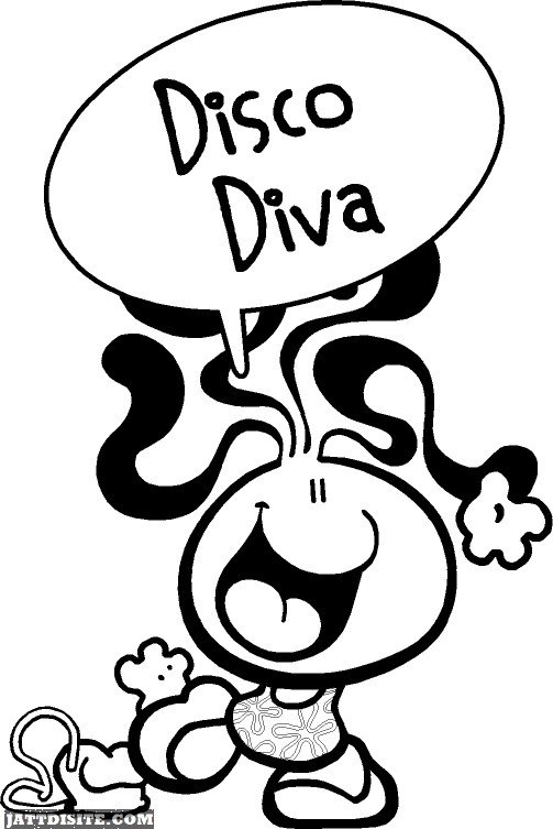 Disco Diva Cartoon Graphic 