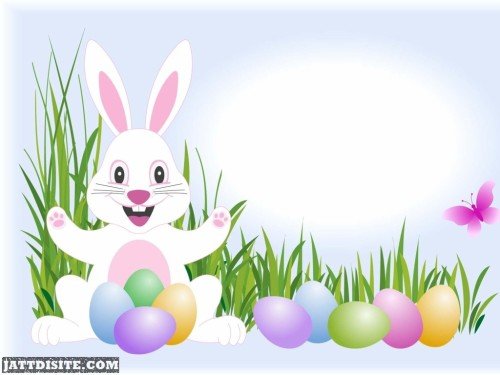 Easter Bunny And Easter Eggs