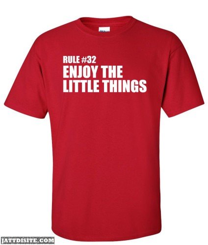 Enjoy The Little Things On Red Tshirt Graphic