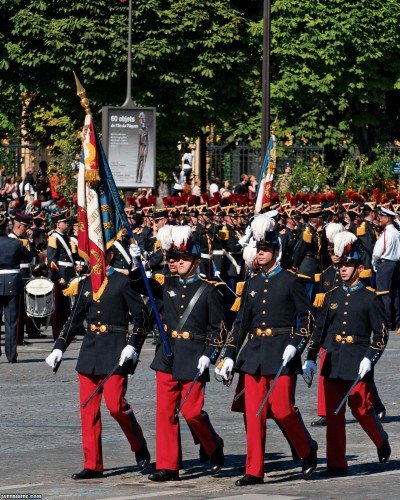 Flag Guard On Bastille Day