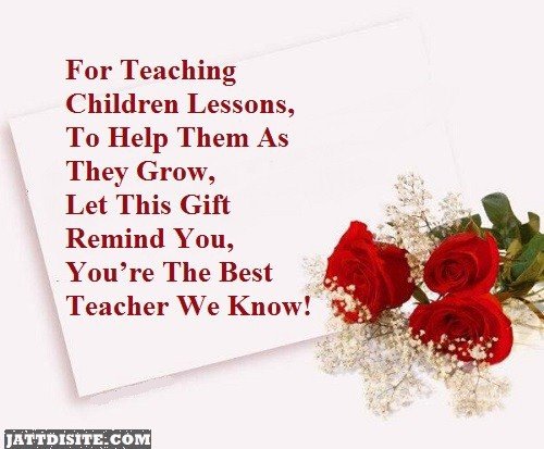 For Teaching Children Lessons