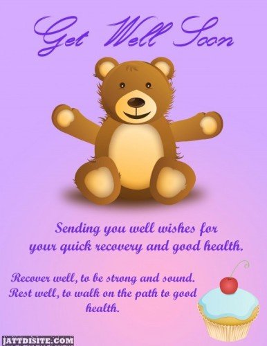 Get Well Soon With Cute Teddy Bear