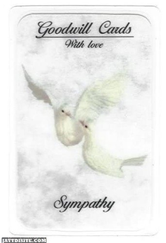 Goodwill Cards With Love Sympathy Piegon Graphic
