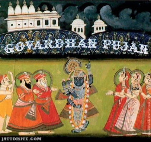 Govardhan Pujan Ancient Painting