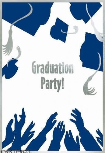 Graduation Party Invitation Card Graphic