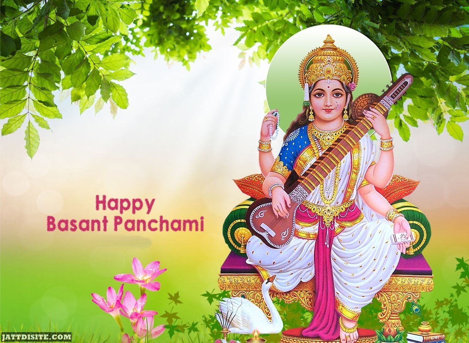 Happy Basant Panchami Goddess Saraswati Graphic