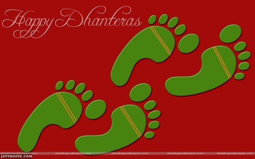 Happy Dhanteras Footsteps Graphic