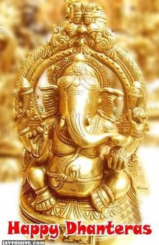 Happy Dhanteras - Golden Ganesha