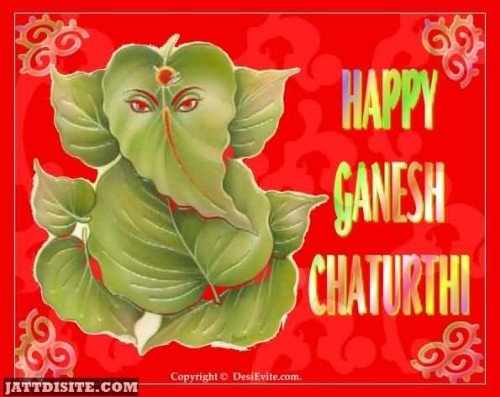 Happy Ganesh Chaturthi Colorful Graphic