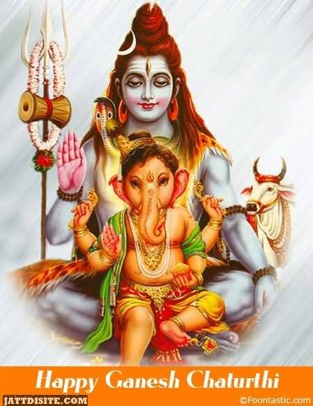 Happy Ganesh Chaturthi Shiv And Ganesh Graphic 3265