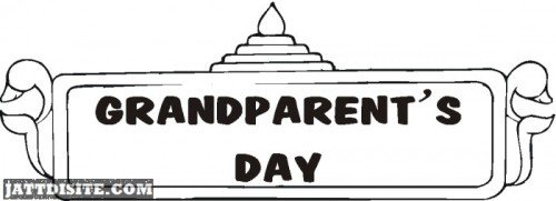 Happy Grandparents Day Black Graphic