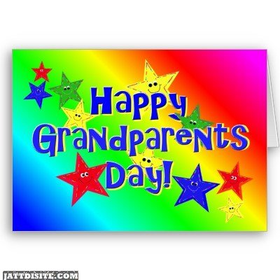 Happy Grandparents Day Colorful Star Graphic