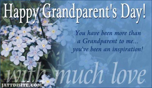 Happy Grandparents Day With Much Love