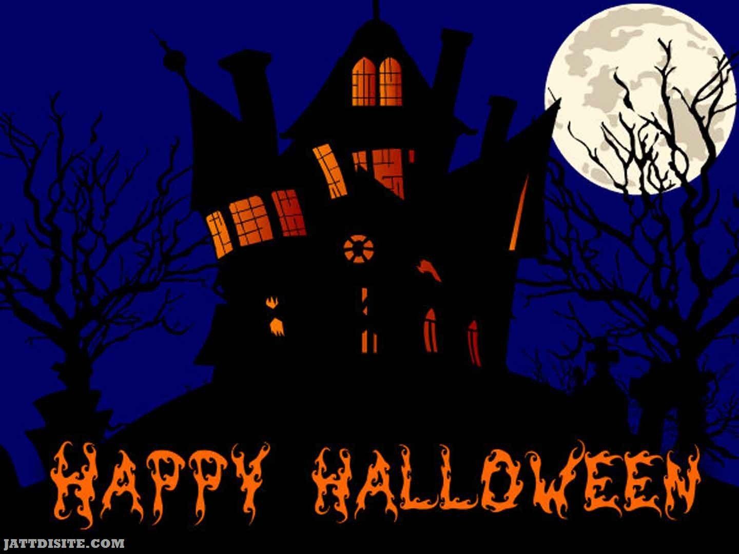 Happy Halloween House Wallpaper - JattDiSite.com