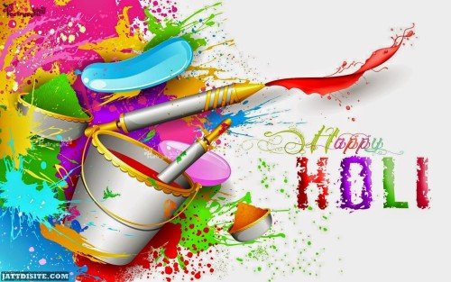 Happy Holi Colorful Graphic For Share On Facebook