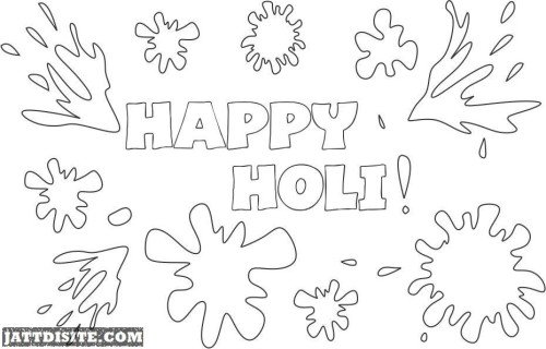 Happy Holi Coloring Book Graphic
