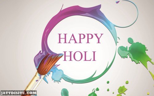 Happy Holi Painting Brush Graphic