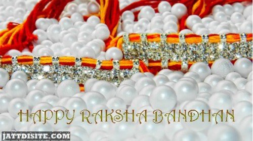Happy Raksha Bandhan Beautiful Pearls Graphic