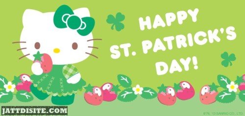 Happy St. Patricks Day Baby Kitty Graphic