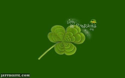 Happy St. Patricks Day Clover Leaf Graphic For Share On Myspace