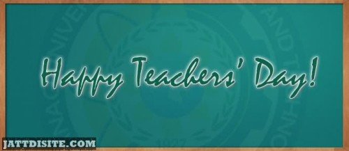 Happy Teachers Day Green Background