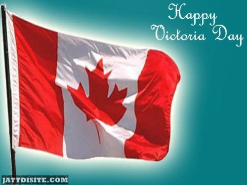 Happy Victoria Day Canada Flag Graphic