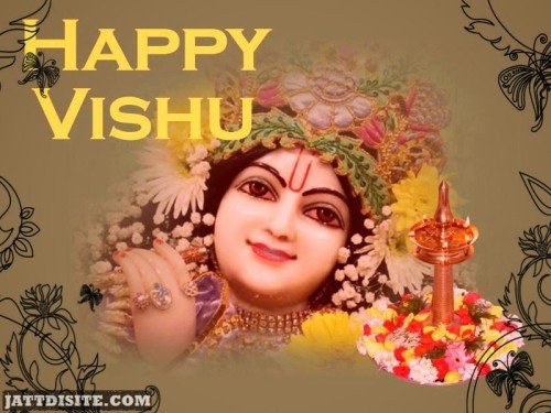 Happy Vishu Lovely Lord Krishna