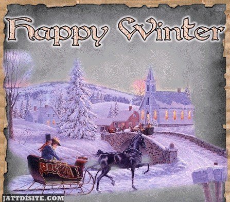 Happy Winter Glitter Graphic