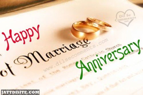 Happy marriage anniversary gold rings