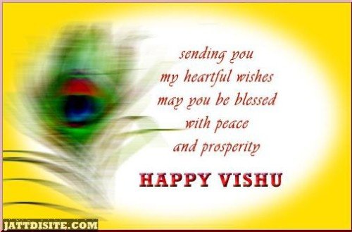 Heartfelt Wishes With Peace And Prosperity On Happy Vishu