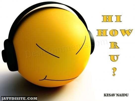 Hi How Are You Smiley Listen Music Graphic - JattDiSite.com